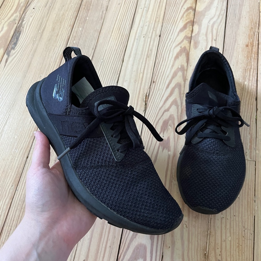 New Balance FuelCore Nergize Women 8 Black Slip On Mesh Running Shoes WXNRGYS